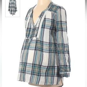 Motherhood Maternity Plaid Top
